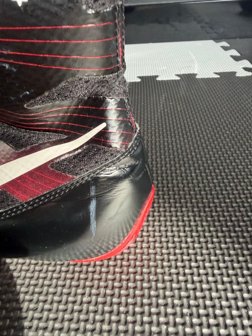 NIKE ボクシングシューズ 24.5cm ハイパーKO 【赤黒】