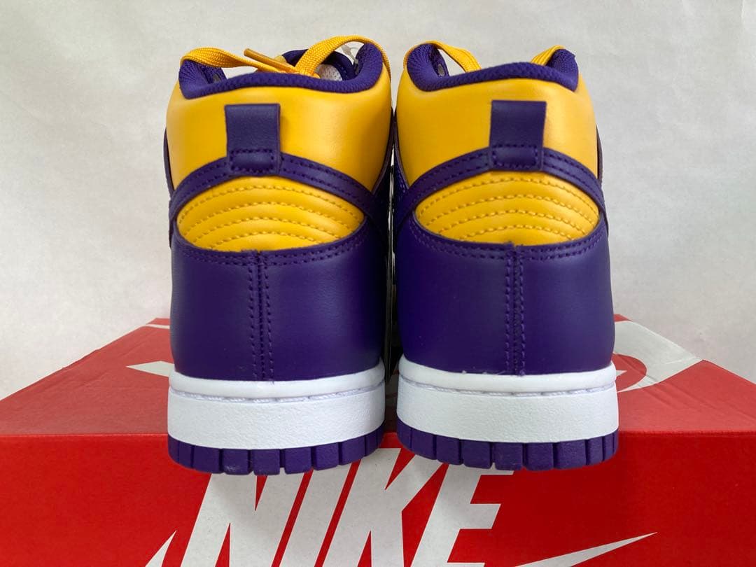 黒タグ付き】NIKE DUNK HIGH RETRO LAKERS ダンク - メルカリ