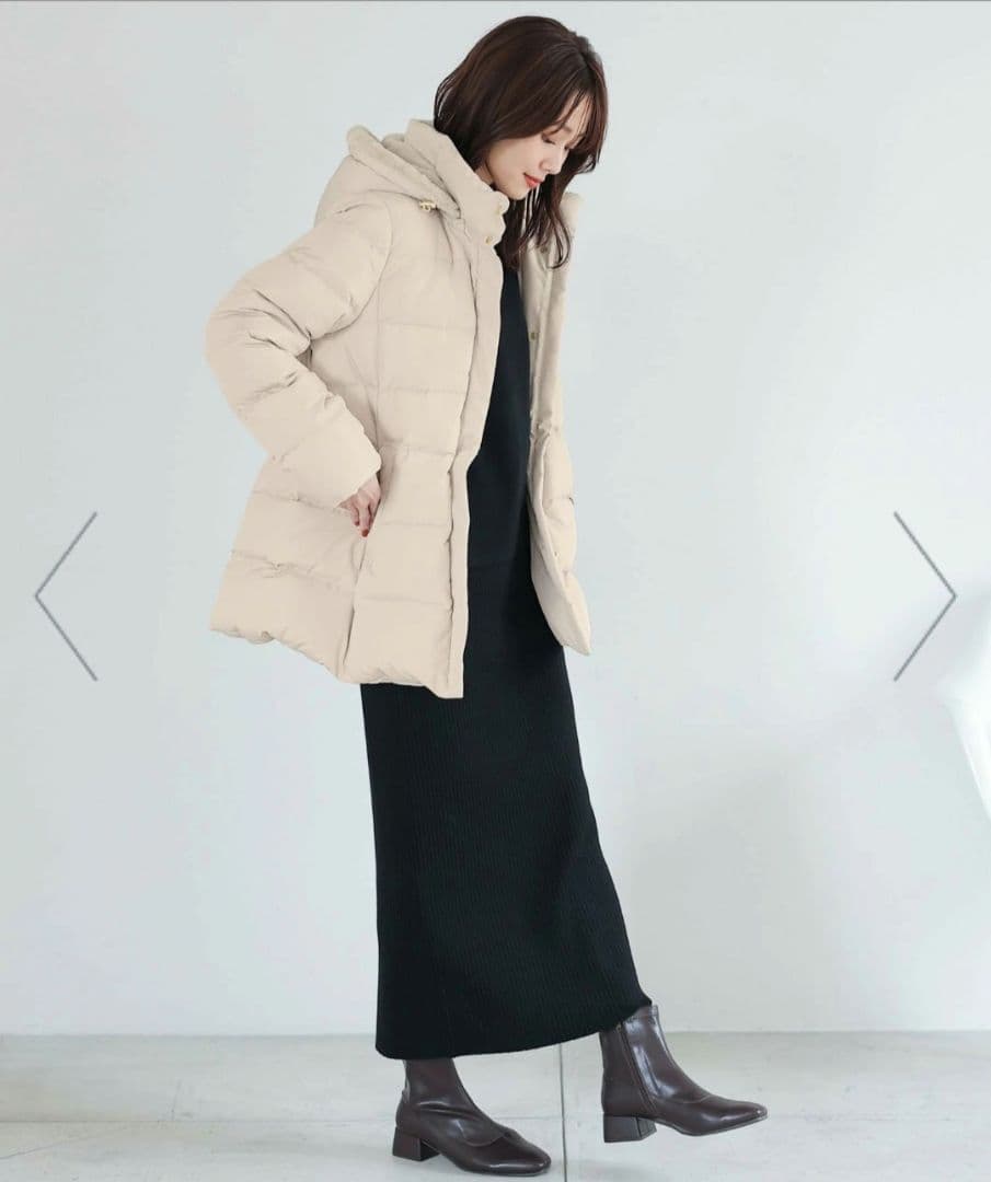 GLOBAL WORK ウツクシルエット撥水ダウンコート Lサイズ - メルカリ