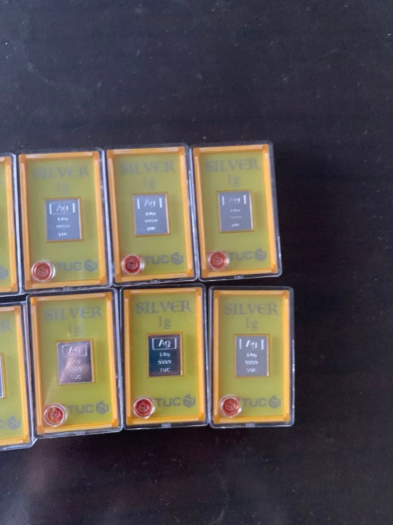 TUC 999純銀 1g バー 10個セット