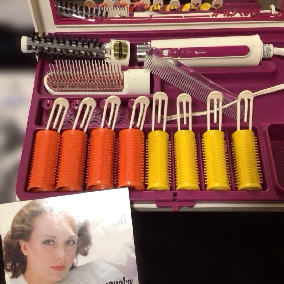 美品】ヘアカーラーセット コンパクト薄型ナショナルカールンEH956