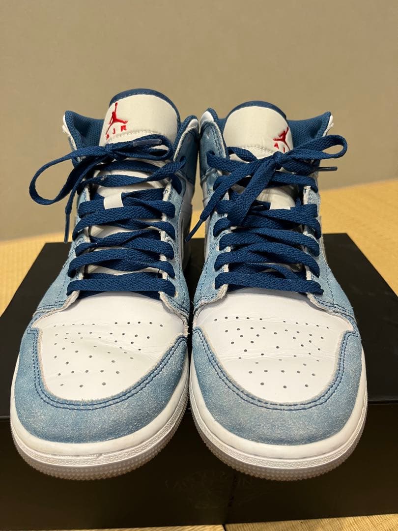 【美品】ナイキ エアジョーダン1 ミッド SE \"フレンチブルー\" 27.0cm