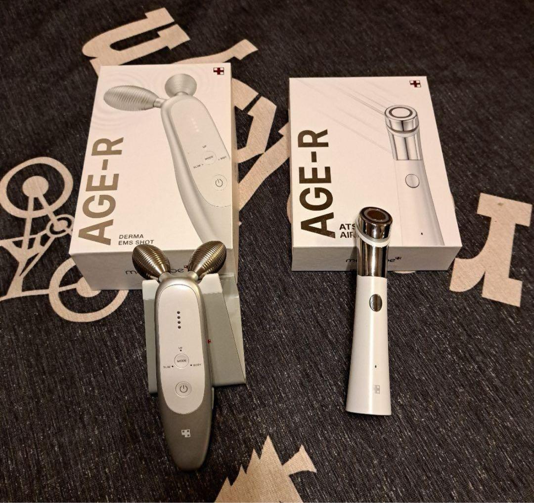美顔器 メディキューブ AGE-R EMSショット エアショット 1台6役トータルケア美顔器 AGE-Rブースタープロ】エアショットモード
