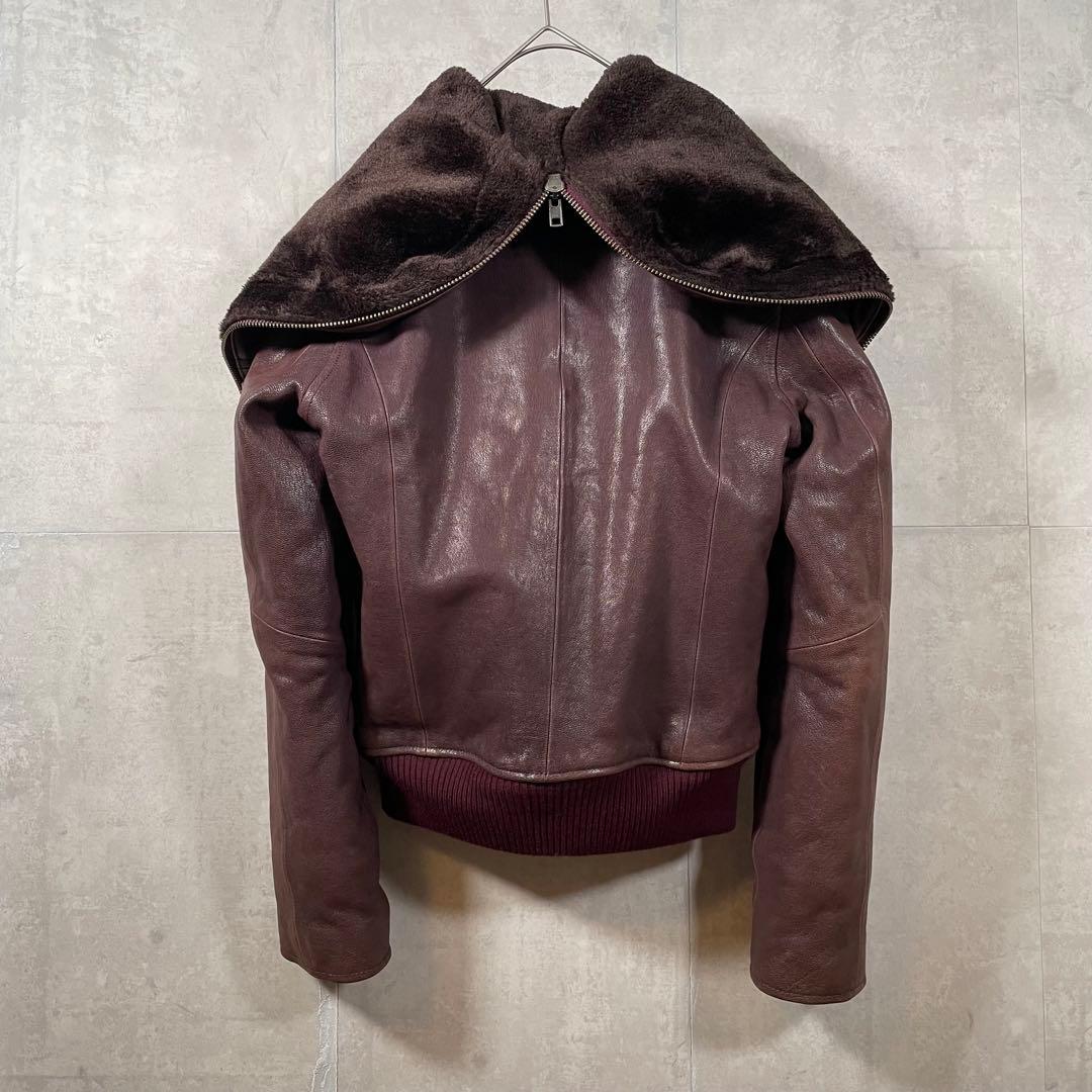 美品 haruf N2B レザー フライトジャケット ライダース 山羊革 A-2