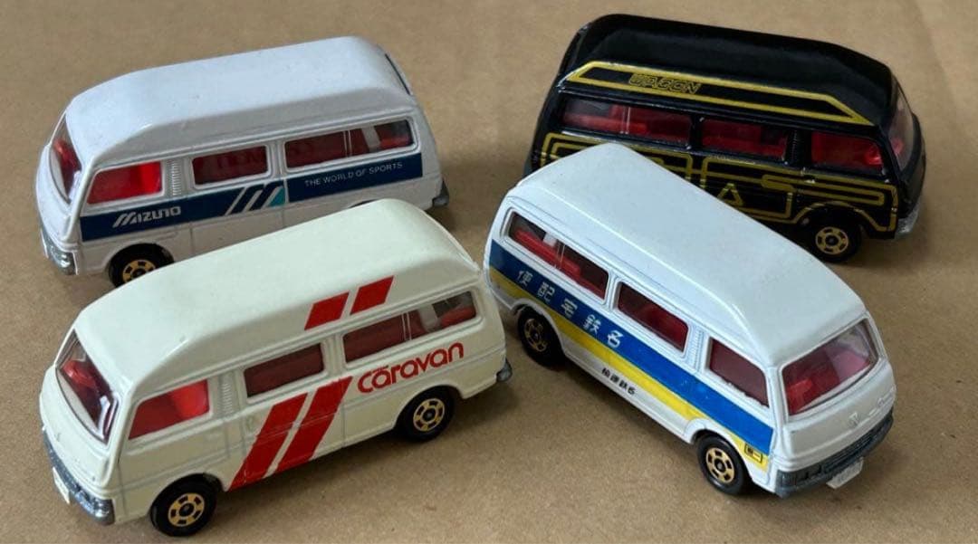 トミカ ニッサン キャラバン 4台セット LV-N323a 日産 キャラバン ロング デラックス（緑）78年式 | 製品を