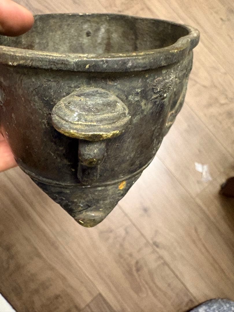 銅器 小振り 水盤 砂鉢 華道 花器 煎茶道具 茶室 花鳥図 古銅製 時代物