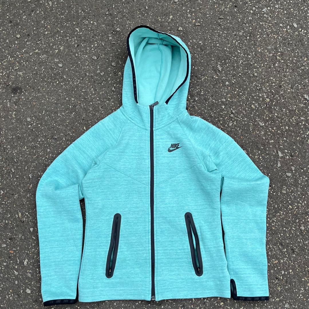 00s NIKE ナイキ テックフリース ジップパーカー ティファニーブルー S