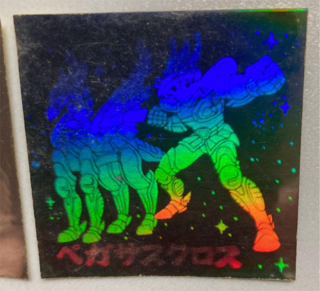 (おまけ4点付き) 聖闘士星矢　アマダ　駄菓子屋シール　プリズム16枚　キラ