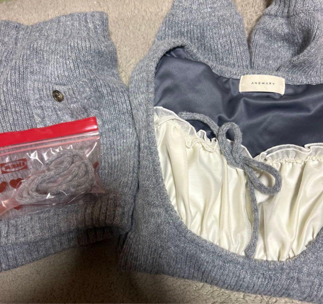 andmary Raven gather set up gray 正規品 - メルカリ