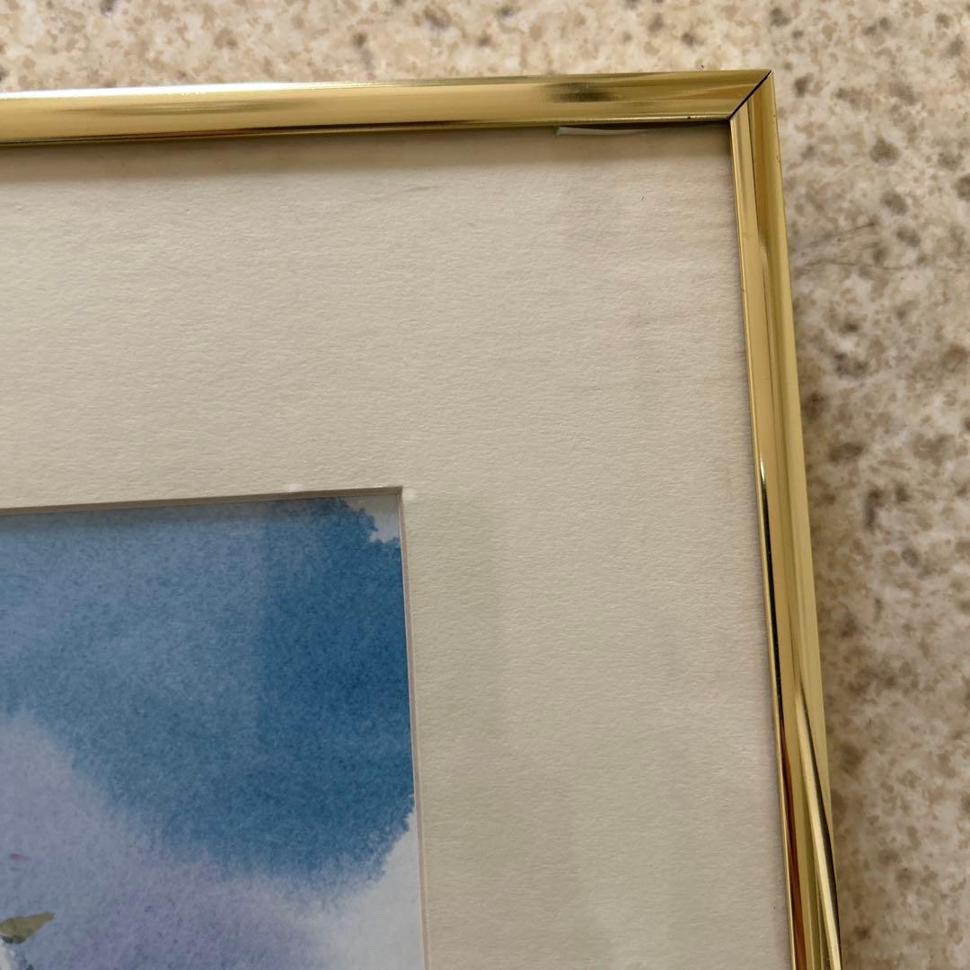 Maurice Silber モーリスシルバー水彩画 帆船　ヨット額装金