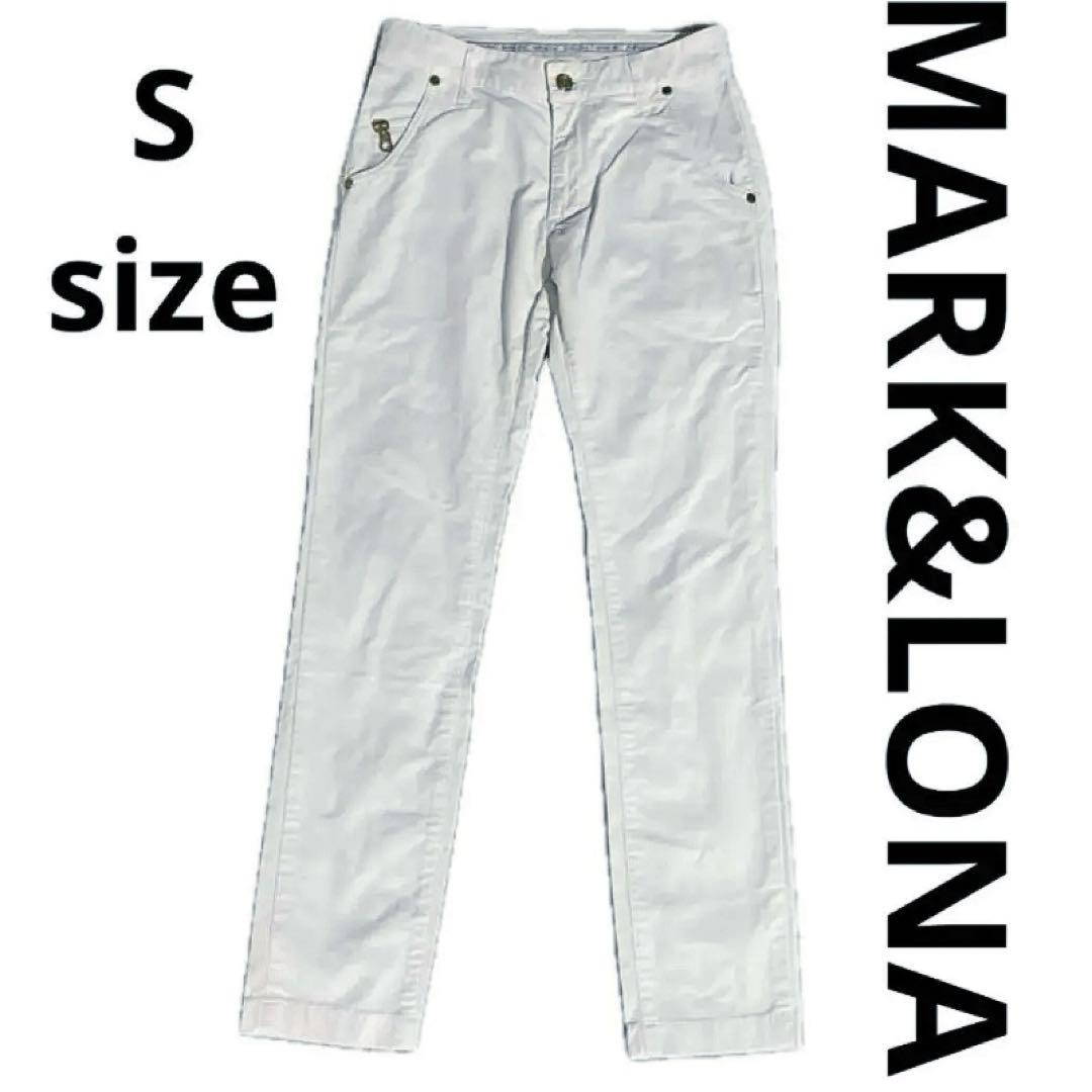 MARK&LONA マーク&ロナ 長ズボン ゴルフパンツ 白 レディース S - メルカリ