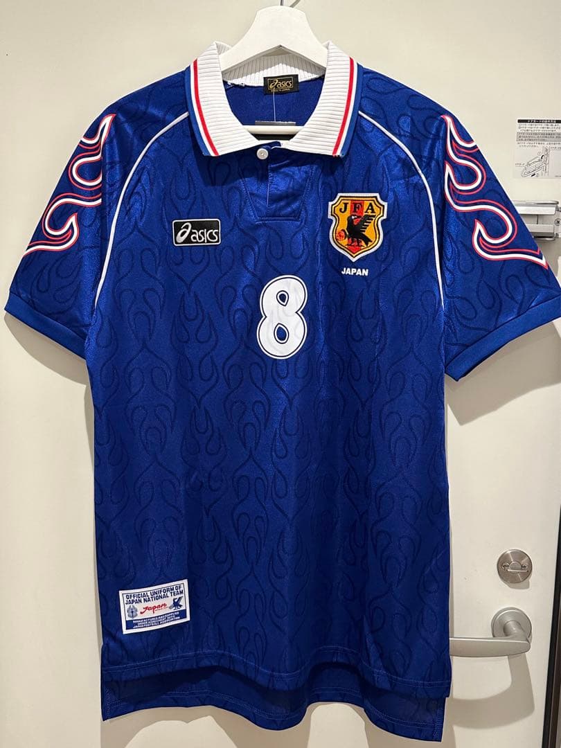 激レア サッカー日本代表 ユニフォーム 1998年モデル 炎 ASICS - メルカリ