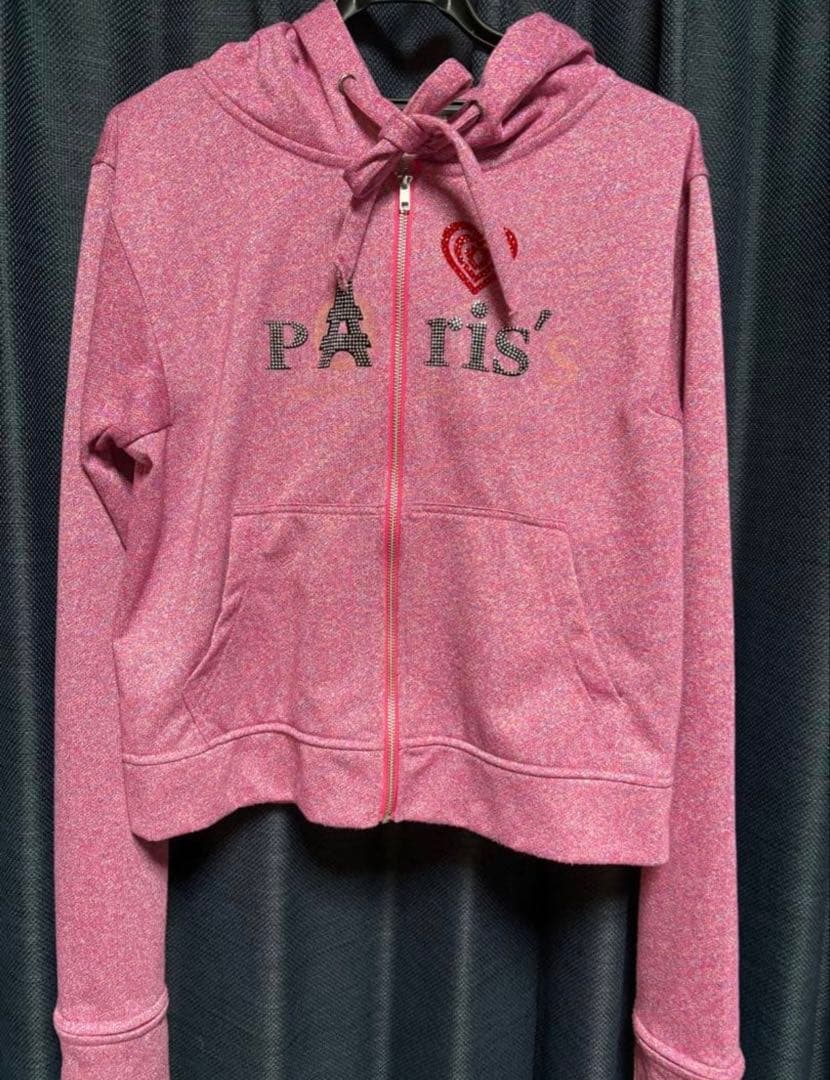 Dinoworks Poris Hoodie ラメ ピンク DINOWORKS ディノワークス PORIS SHINE HOODIE ジップアップフーディー