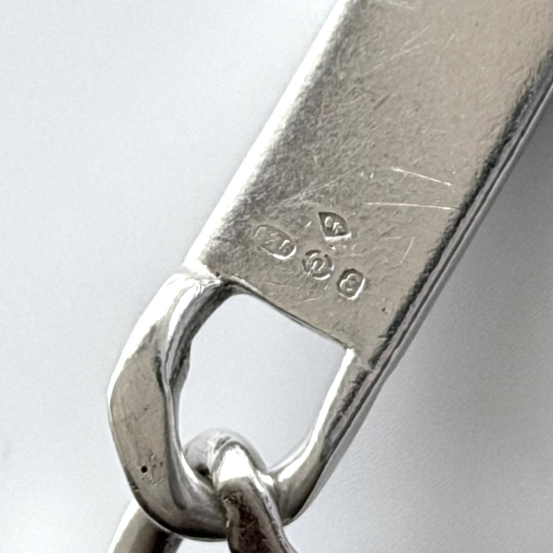 【Vintage】ID チェーンブレスレット シルバー イギリス製 25.3g