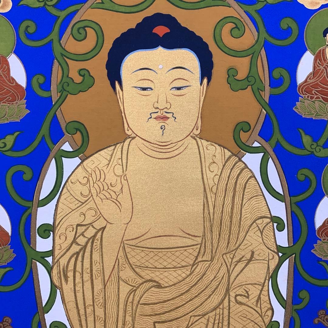 美品 掛け軸 善光寺一光三尊如来御影 仏教美術 仏画