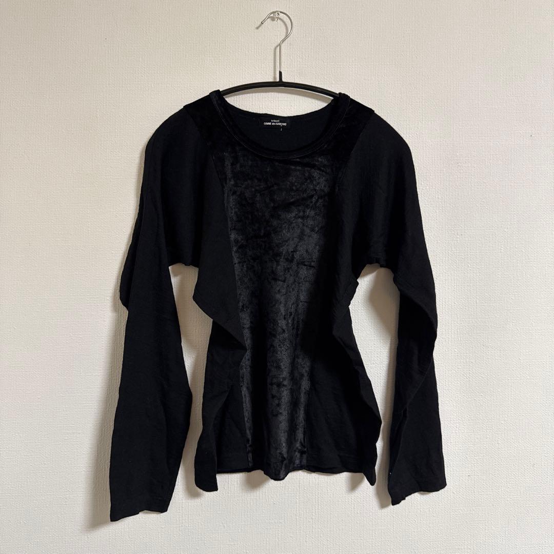 COMME des GARÇONS トリコ 長袖 ウール ニット ブラック 変形 - メルカリ