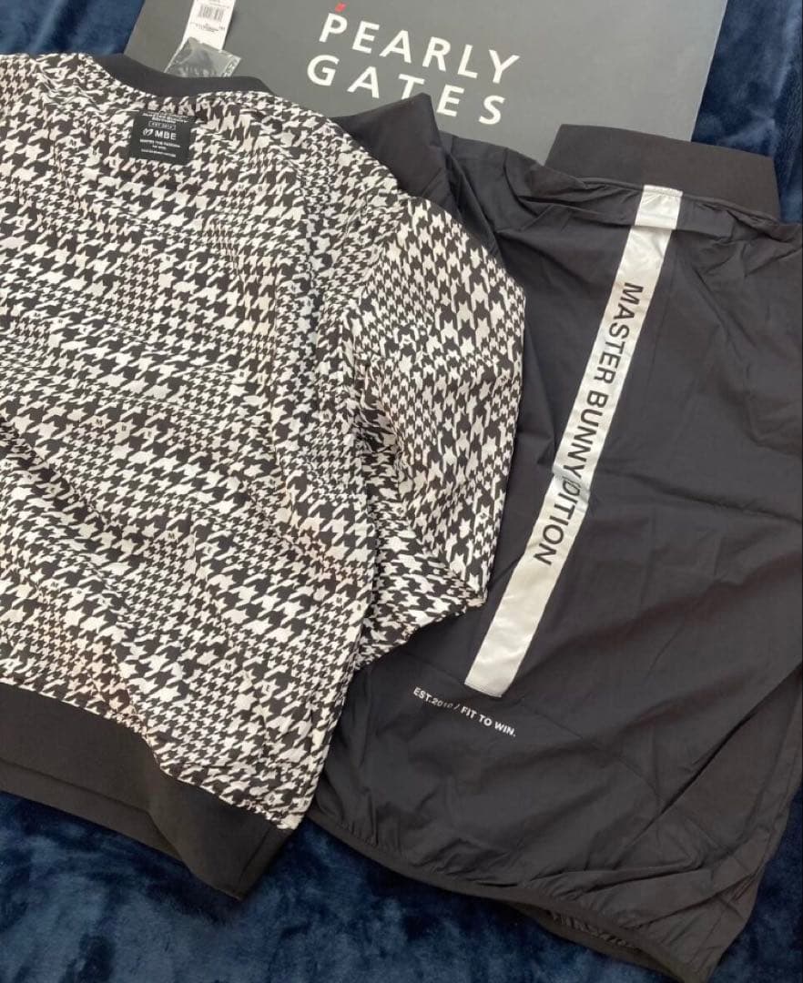 新品 マスターバニー 千鳥柄×ナイロンストレッチ 撥水ジャケット(4)M