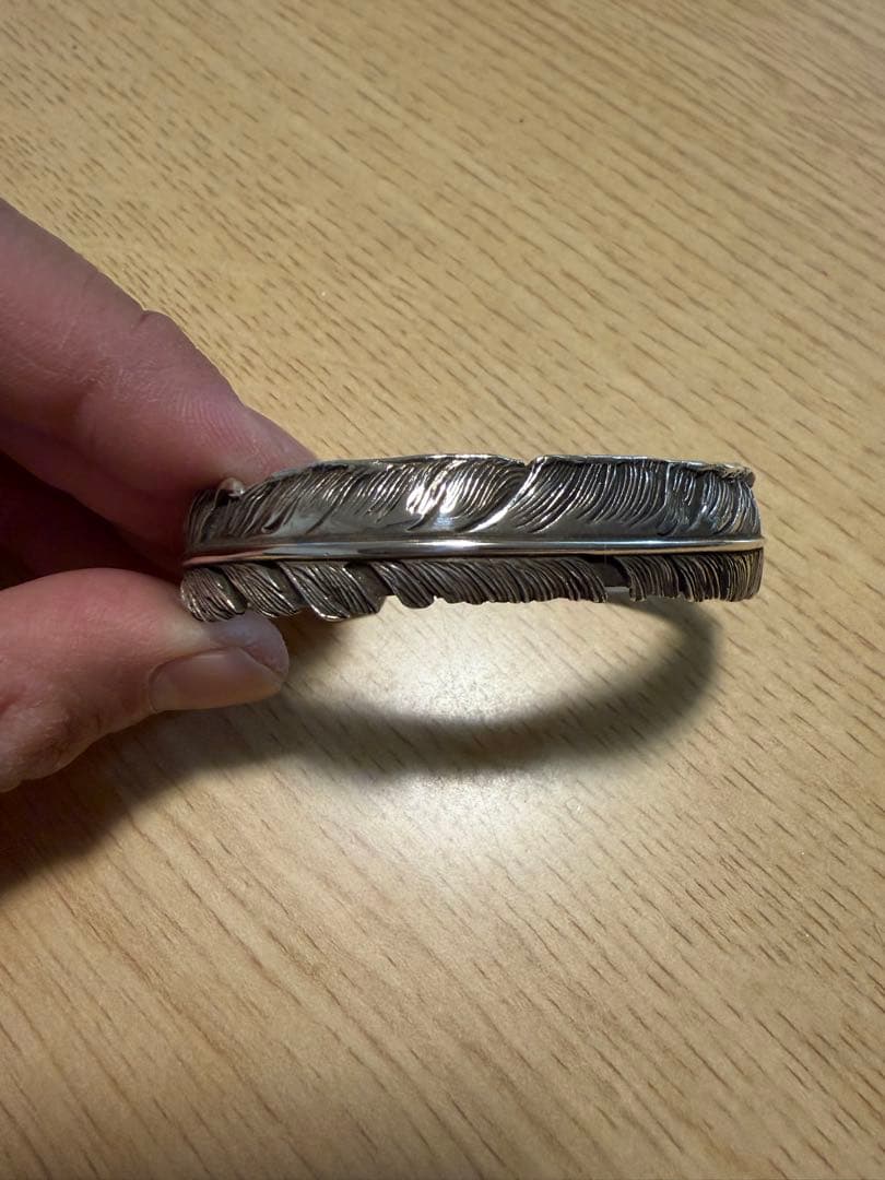 SAAD バングル ブレスレット フェザー 羽根 - メルカリ