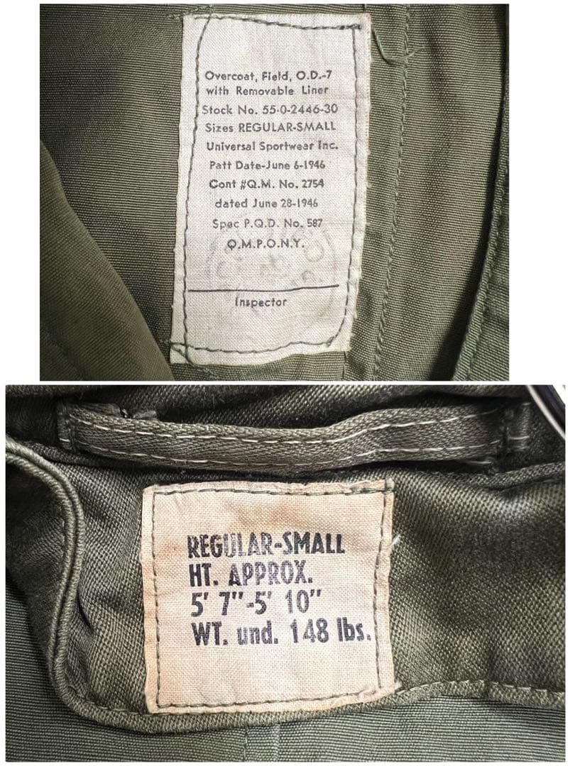 40's U.S.ARMY OD-7 フィールドコート オーバーコート