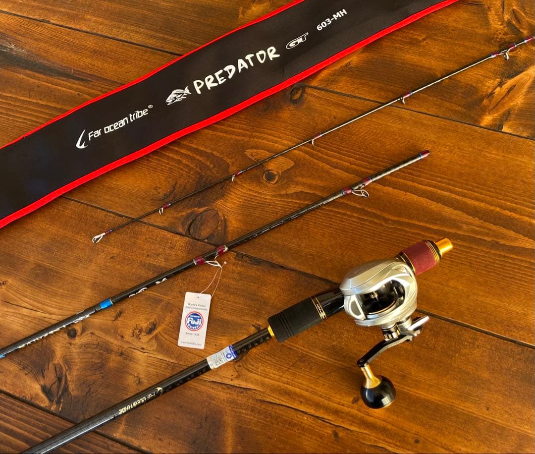 ジギングセット 船釣り 海釣り 3ピースパックロッド Fujiガイド タイラバ