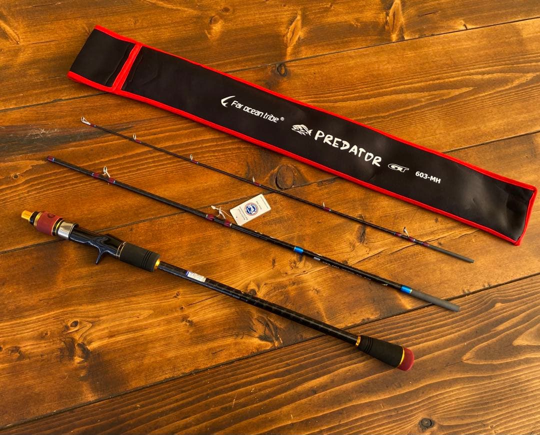 ジギングセット 船釣り 海釣り 3ピースパックロッド Fujiガイド タイラバ
