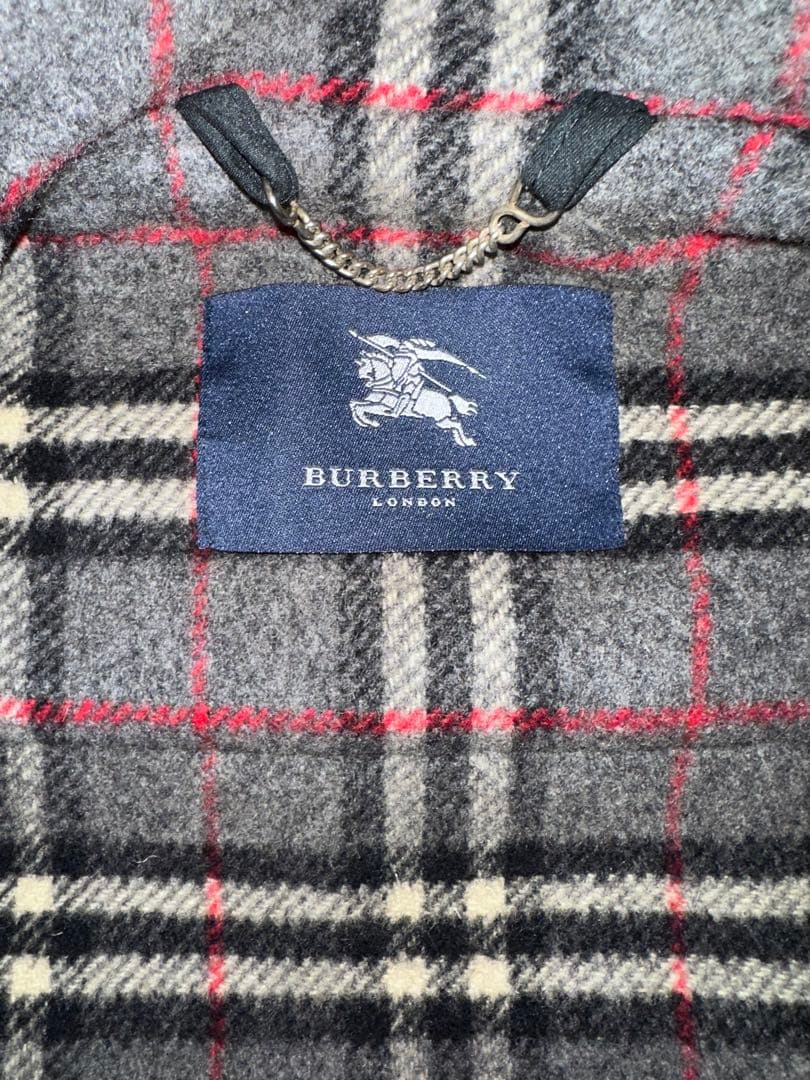 BURBERRY LONDON メンズ ノバチェック ダッフルコート グレー - メルカリ