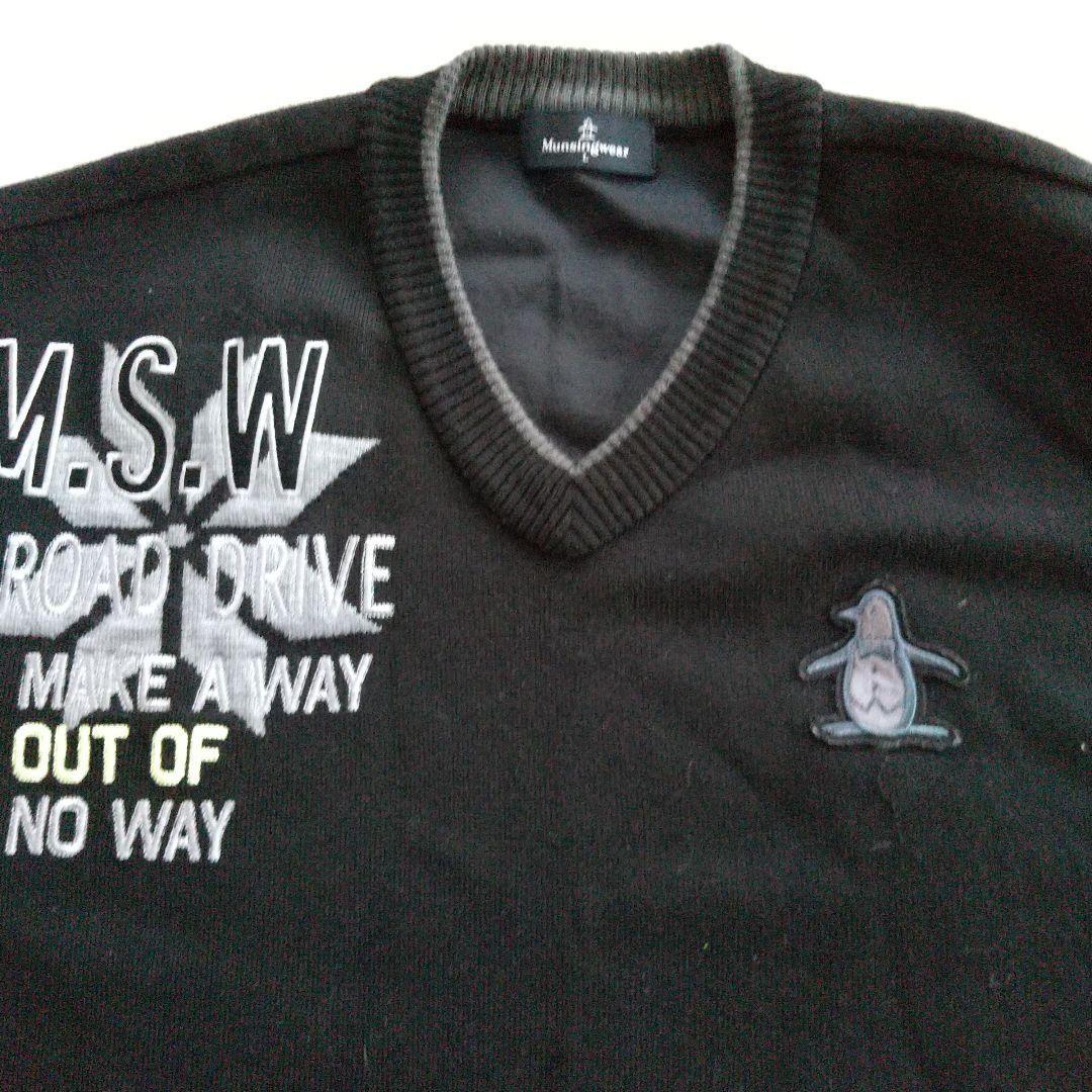 マンシングウェア】 セーター トレーナー ゴルフウェア 刺繍ロゴ 毛混