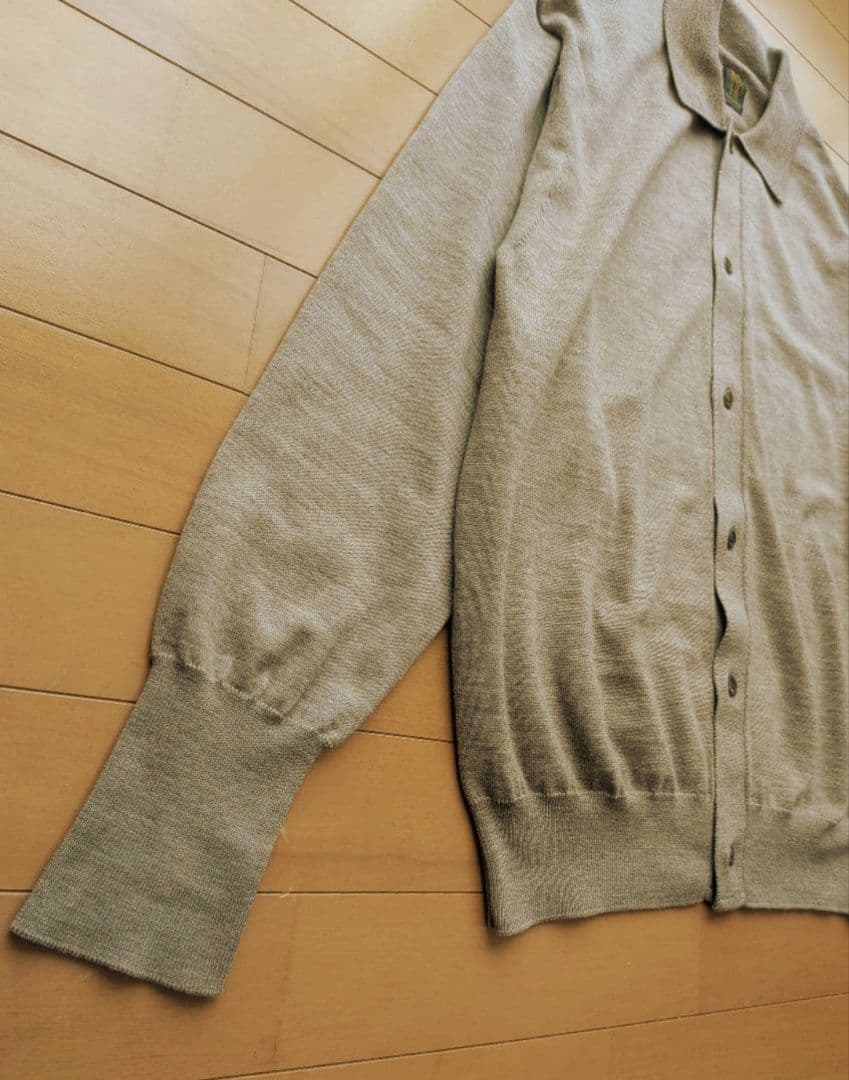 極美品24AW BATONER BABY WOOL POLO CARDIGAN