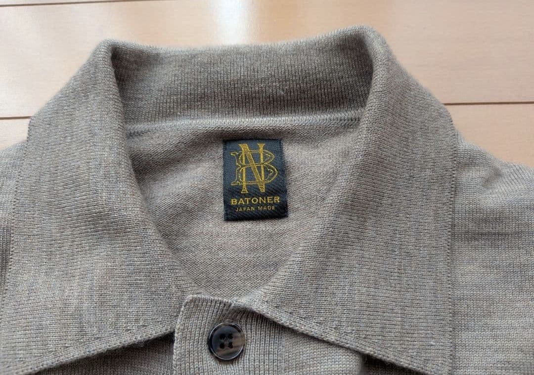 極美品24AW BATONER BABY WOOL POLO CARDIGAN