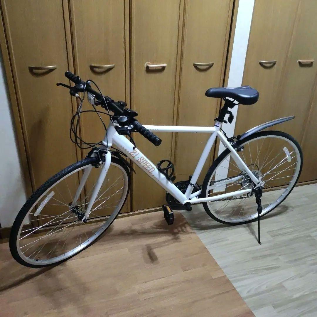 ま*ん様 クロスバイク ホワイト 700C クロスバイク入門ワイドセット/cyma primer : 自転車通販サイマストア