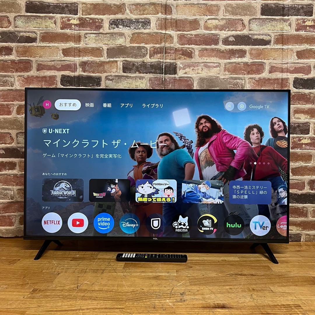 TCL 43V型 4K液晶テレビ Google TV 43P635 2022年製 Amazon | TCL 43V型 4K Google TV 液晶テレビ Wチューナー内蔵