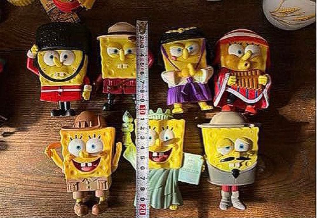 スポンジボブ バーガーキングミールトイ7個 (バラ売り不可)