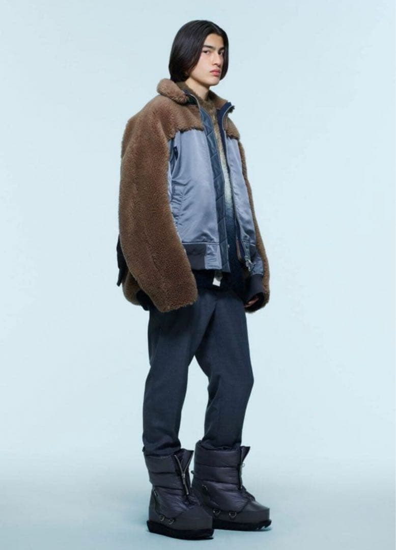 極美品sacai ボアフリース MA1 NylonTwillBlouson 2 - メルカリ