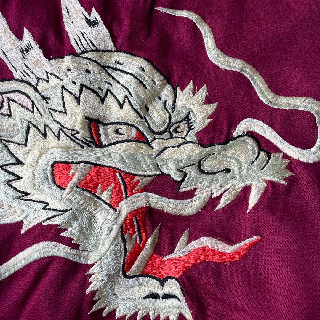 当時物 PINK DRAGONピンクドラゴン リバーシブルスカジャン ドラゴン