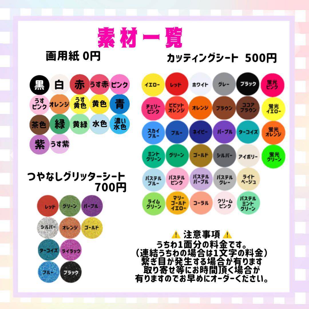 連結うちわ文字 文字パネル オーダー