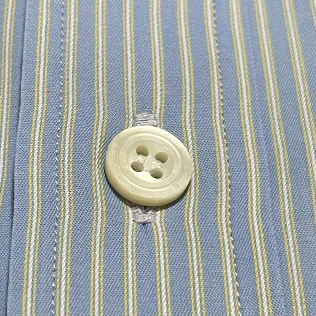 Charvet シャルベ◇ワイシャツ ストライプ フランス製 青×黄 ビジネス