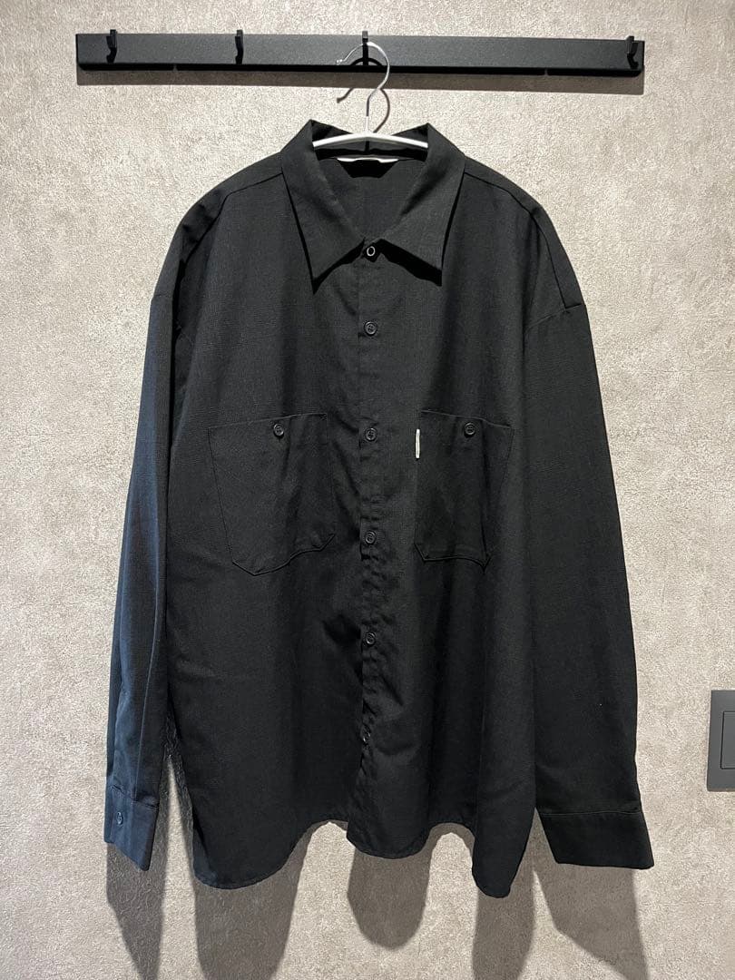 クーティー　COOTIE シャツ　ブラック　Lサイズ COOTIE PRODUCTIONS T/W Open Collar L/S Shirt