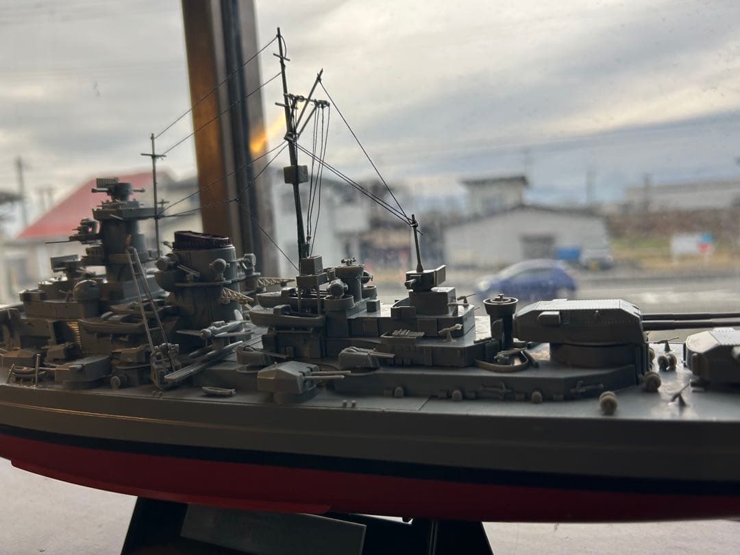 ビスマルク高速戦艦ドイツ1/350世界最強の戦艦一撃でフッド戦艦を撃沈(完成品)