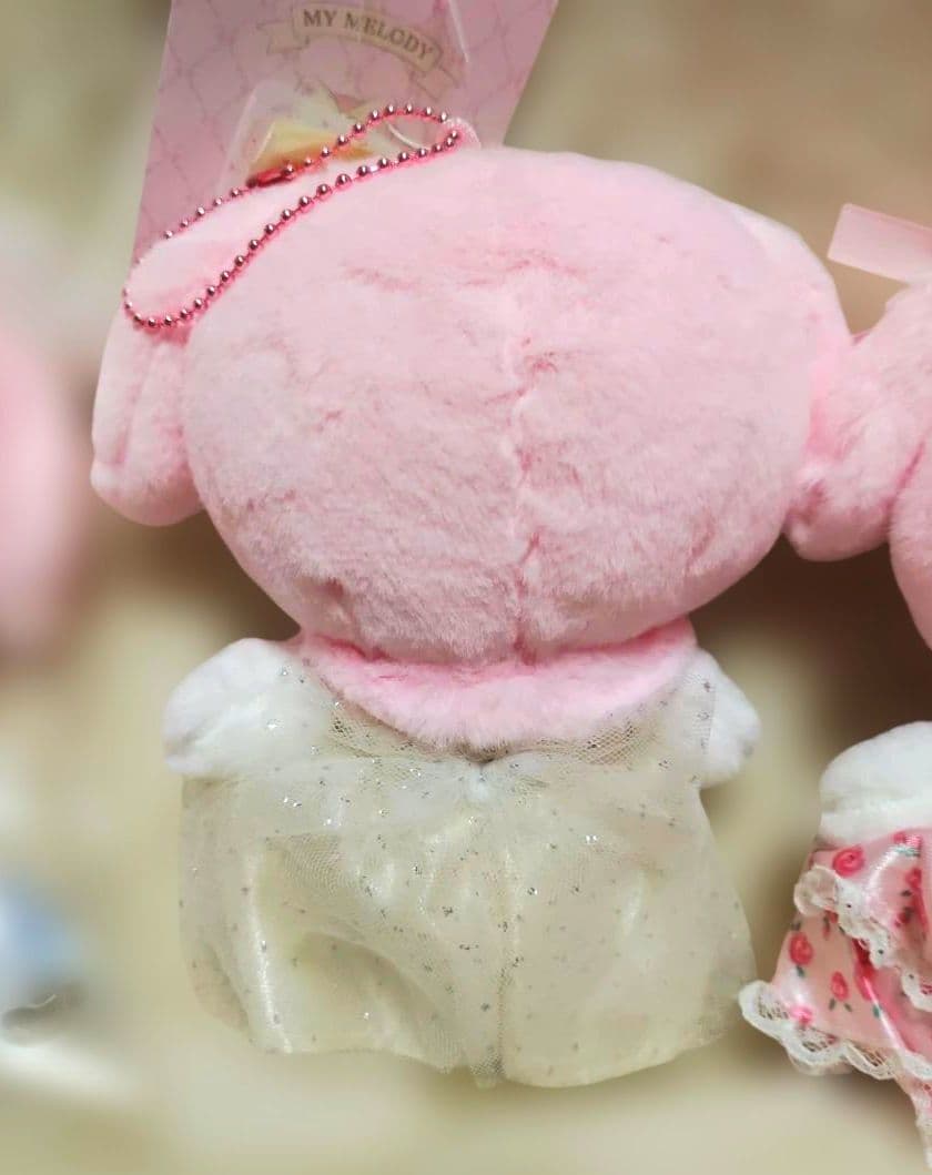 レディマイメロディ　マスコットホルダー　ホワイト　ピンク　ライトイエロー　3体