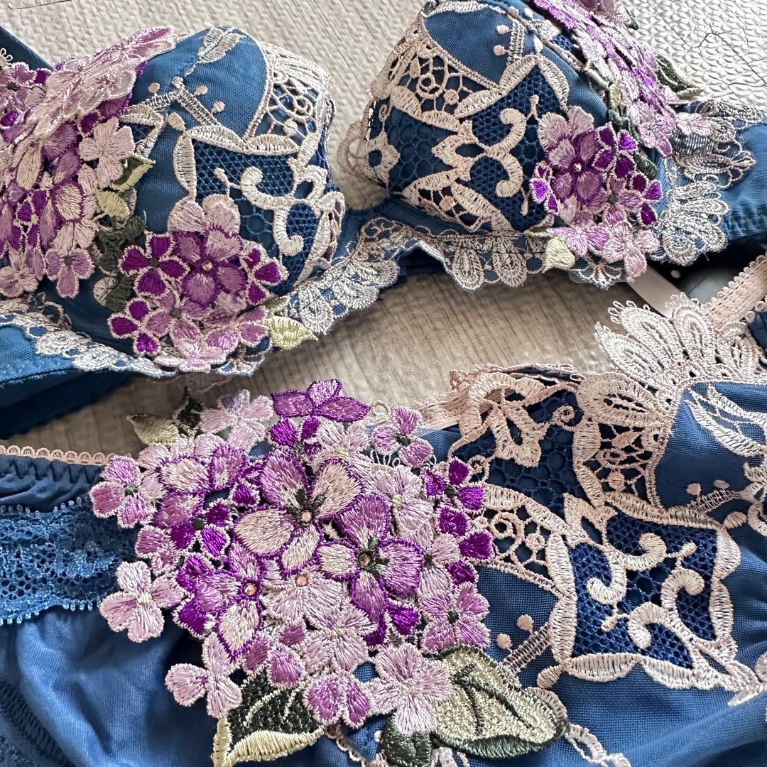 C65 M】ワコール サルート 49グループ 紫陽花 ブルー 店舗限定 - メルカリ