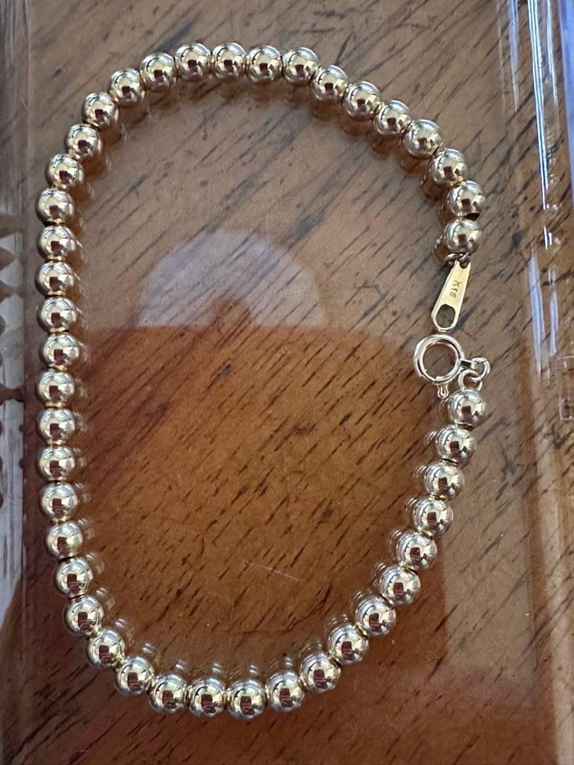 K18 イエローゴールド ボールブレスレット 17cm 1.76g