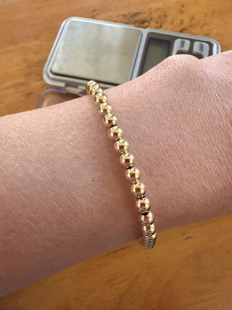 K18 イエローゴールド ボールブレスレット 17cm 1.76g