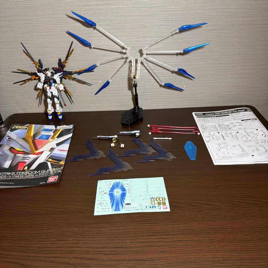 RG　ストライクフリーダムガンダム（チタニウムフィニッシュ）＋天空の翼　完成品