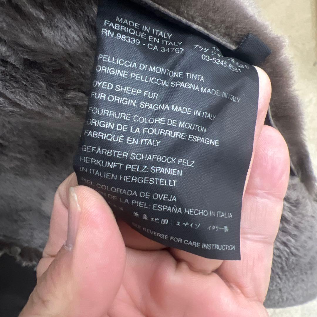 超高級世界数枚生産丸の内店購入PRADAムートンハーフコート46サイズ