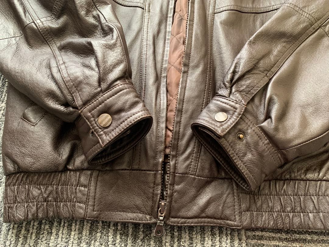 希少 90s St John's Bay ベスト着脱可 レザージャケット M - メルカリ