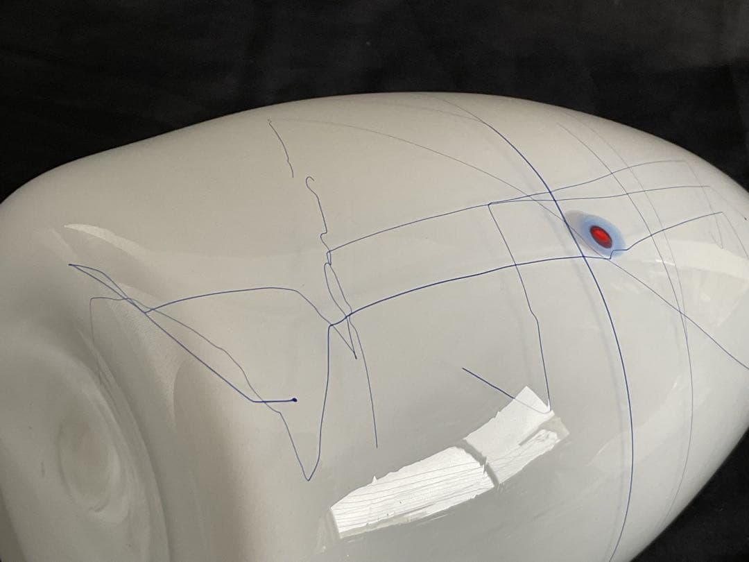 米原 眞司「ラインドローイング」①1990年代ガラス花瓶 - メルカリ