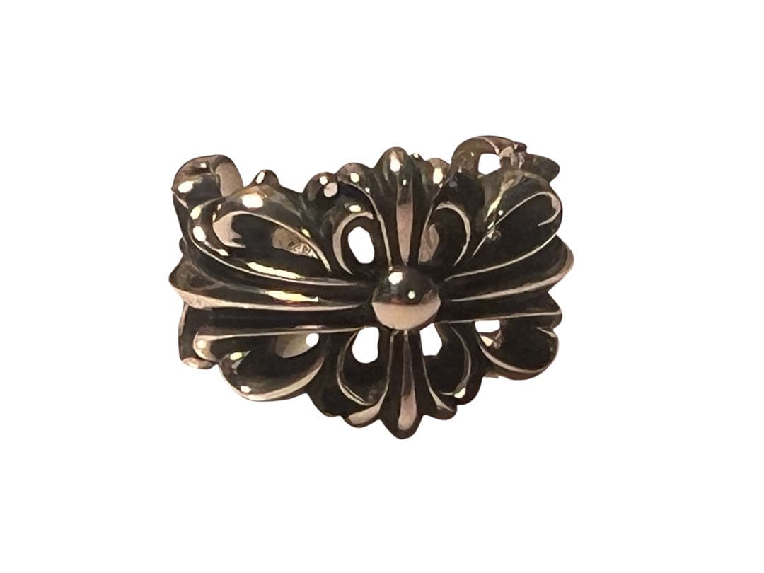 新品　未使用　クロムハーツ ダブルフローラルクロスリング　US 7号　シルバー CHROME HEARTS クロムハーツ ダブルフローラルクロス リング