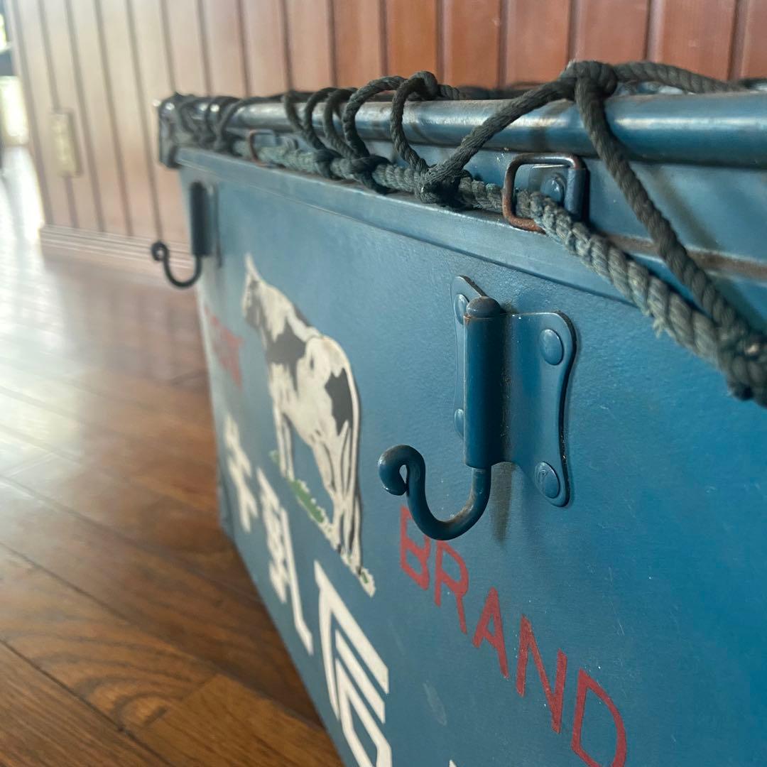 昭和レトロ ぼて箱 牛乳石鹸 美品 カブに 網付き ボテ箱 道具入れ