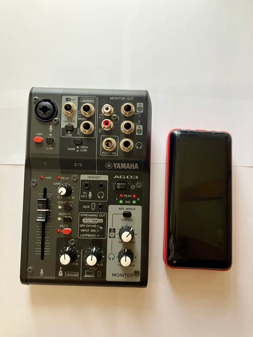 ★最終割引　YAMAHA AG03mk2 ブラック　モバイルバッテリー付き ☆最終割引 YAMAHA AG03mk2 ブラック モバイルバッテリー付き