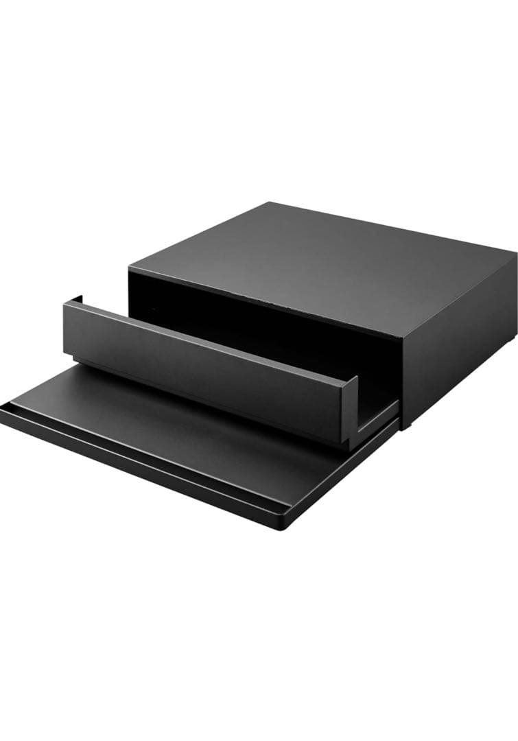 山崎実業　tower スライドテーブル　ブラック引き出し収納 45cm tower 山崎実業 ツーウェイ キッチン家電下引き出し＆スライドテーブル